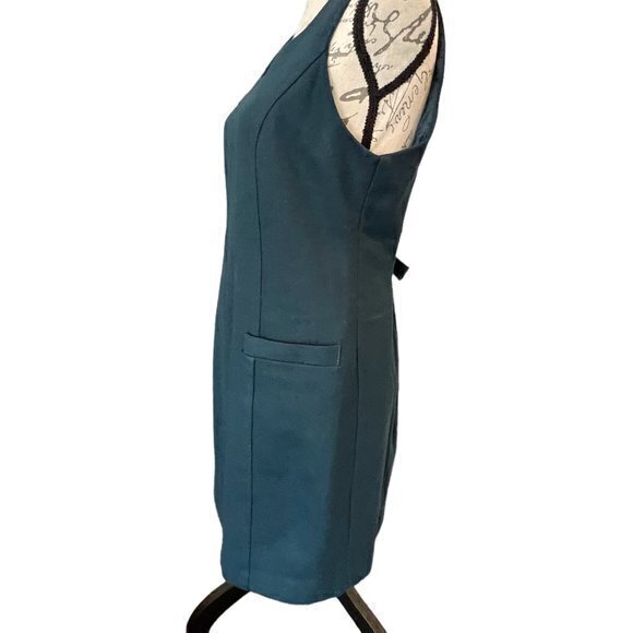 🎉PRICE REDUCED🎉 VTG Worthington 8P Green 100% Wool Lined Jumper Dress Pockets - Picture 8 of 13